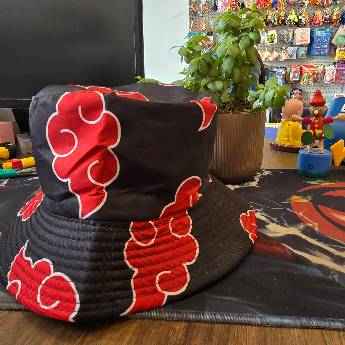 Anime Hat Akatsuki Red Cloud Bucket Hat