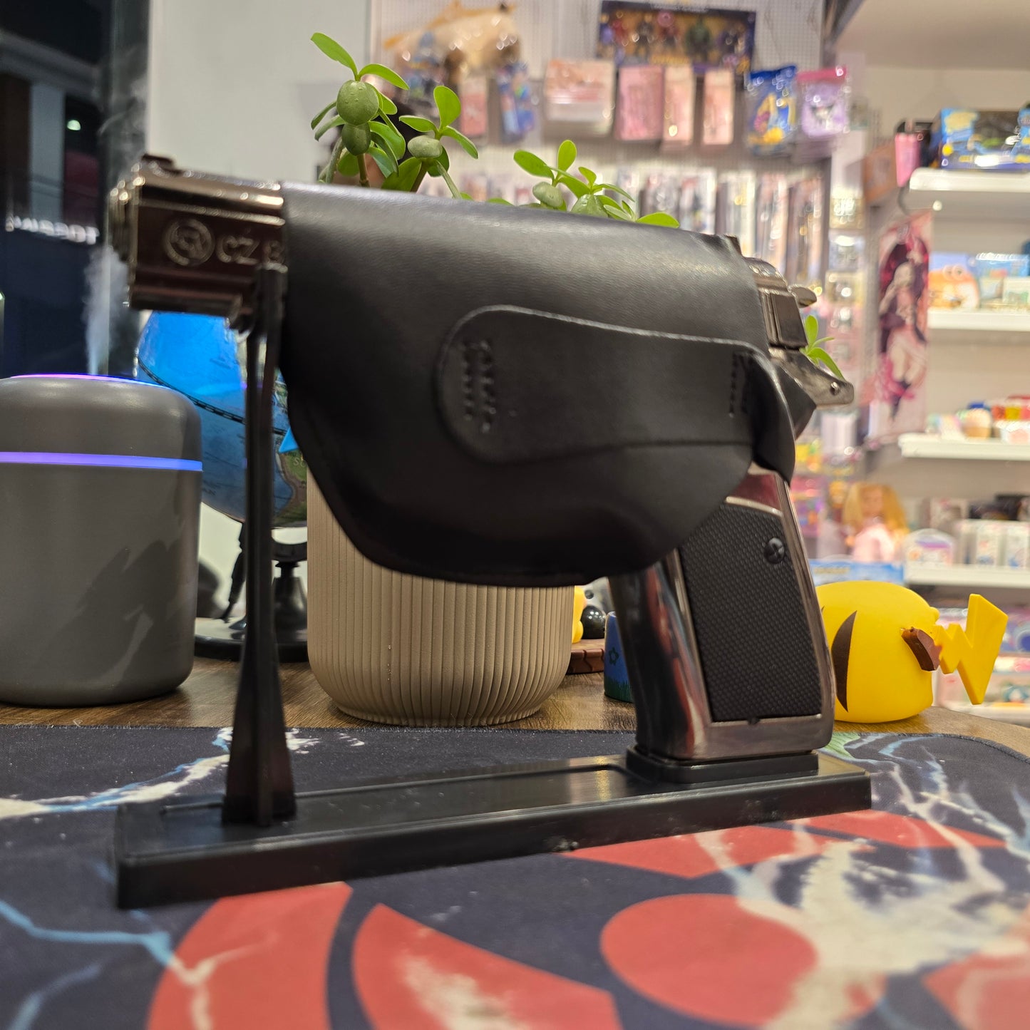 Metal U.S. 12Mm Gun Shape Gas Lighter For Outgoing Mouser Gun Style Lighter (With Stand)