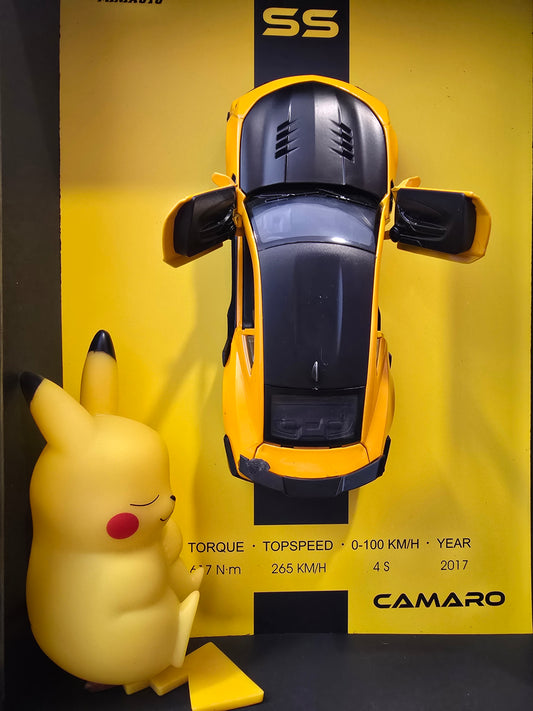 Toy Rush 3D Car Frame Wall Art | Wooden Frame with Removable Die-Cast Cars, Lights, Pull-Back Action & Opening Doors | Collectible Display for Car Lovers