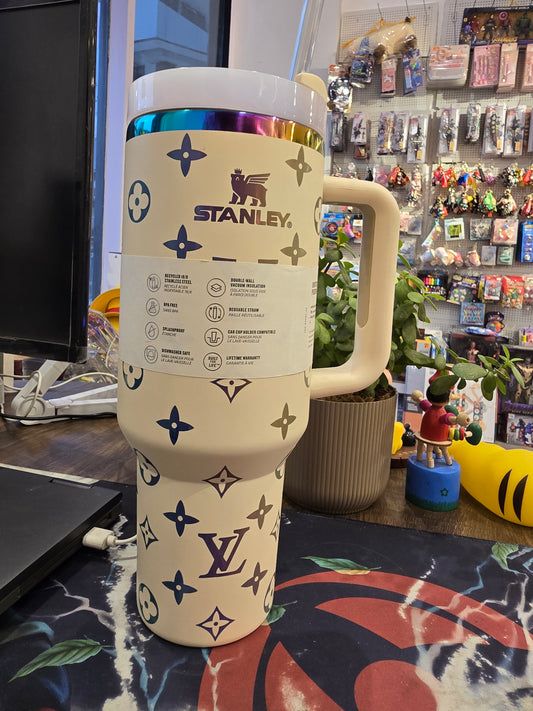 Stanley Quencher H2.0 Tumbler with Handle and Straw 40 oz | Flowstate 3-Position Lid | Cup Holder Compatible for Travel | Insulated Stainless Steel Cup | BPA-Free | Peony