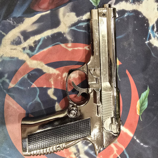 Gun Lighter with Cover Heavy Metal Pistol – Barrel Pull Back System, Jet Flame Windproof Design for Cigarettes & Cigars