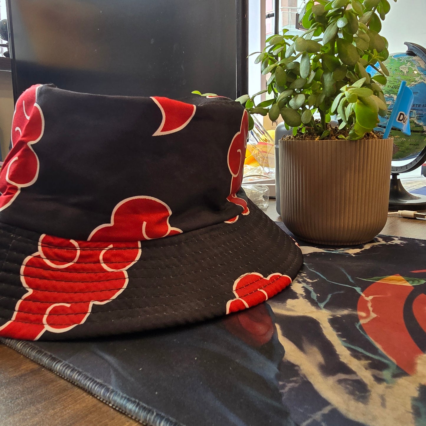 Anime Hat Akatsuki Red Cloud Bucket Hat
