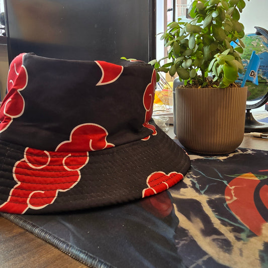 Anime Hat Akatsuki Red Cloud Bucket Hat